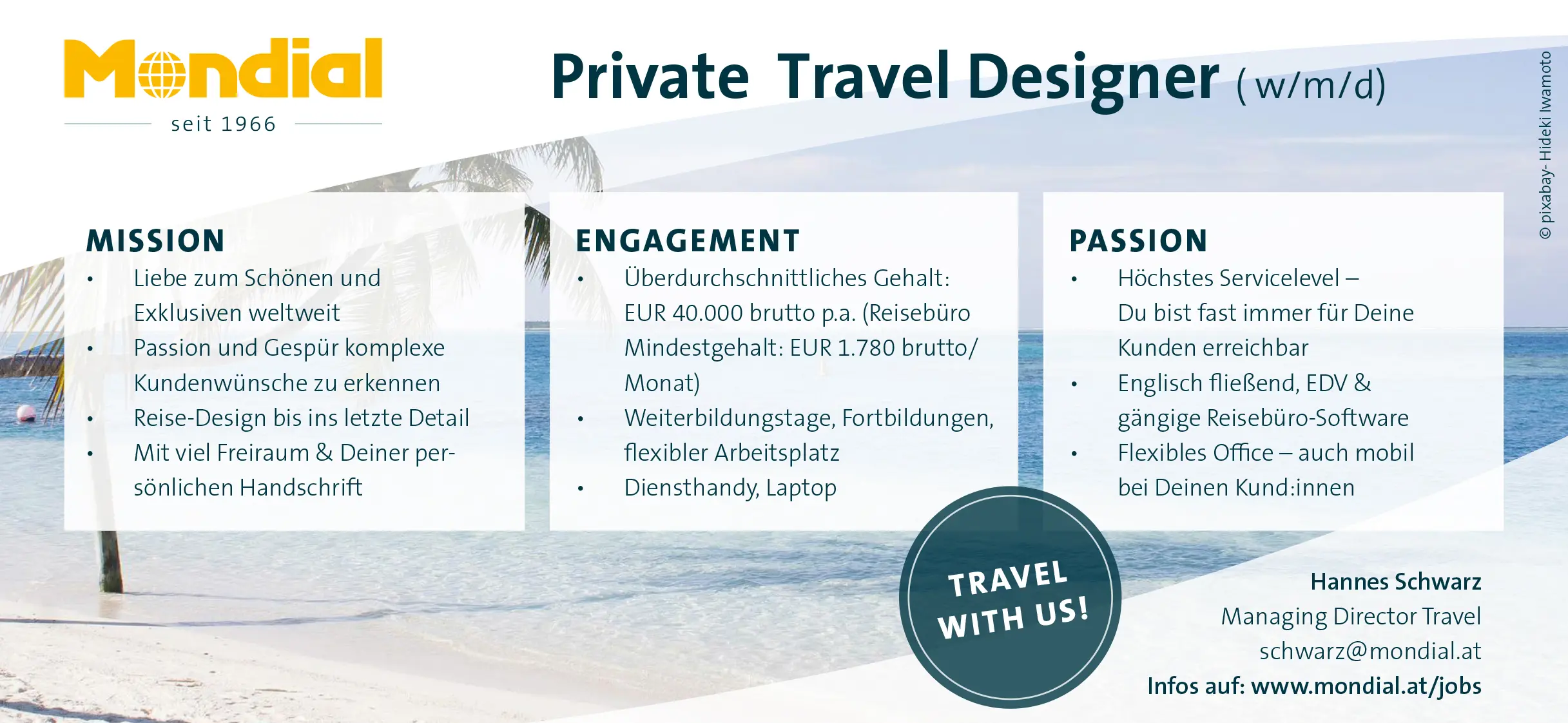 Mondial sucht neue Private Travel Designer (w/m/d)