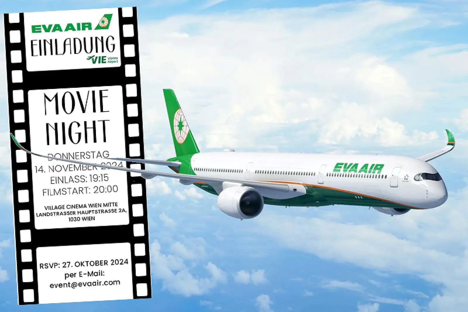 Weihnachtliche Unterhaltung mit EVA Air und „Red One“